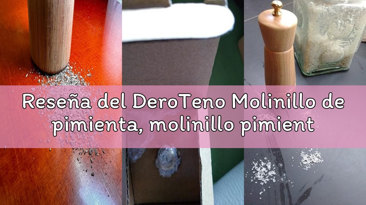 Reseña del DeroTeno Molinillo de pimienta, molinillo pimienta ajustable de acero inoxidable, madera