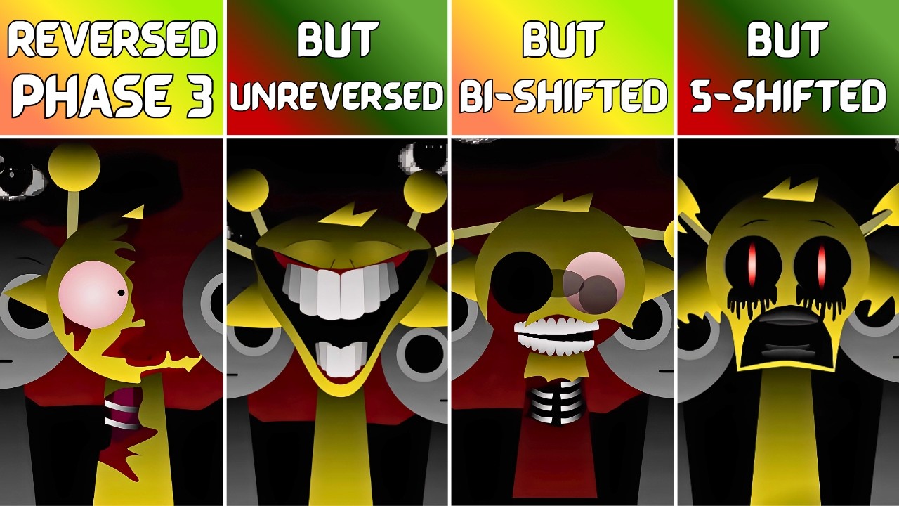 Sprunki Reversed Phase 3 vs UnReversed Phase 3 vs Bi-Shifted vs 5-Shifted