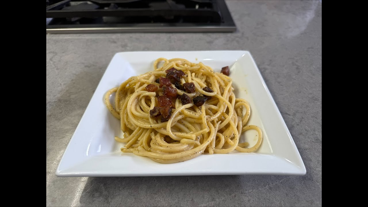 In The Kitchen: Bucatini Pasta Tossed in Carbonara Sauce