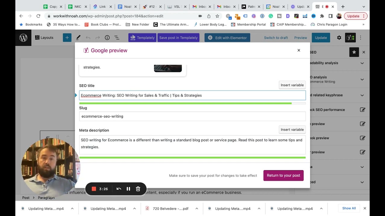 Updating Meta Titles and Descriptions on a WordPress Website with the Yoast SEO Plugin