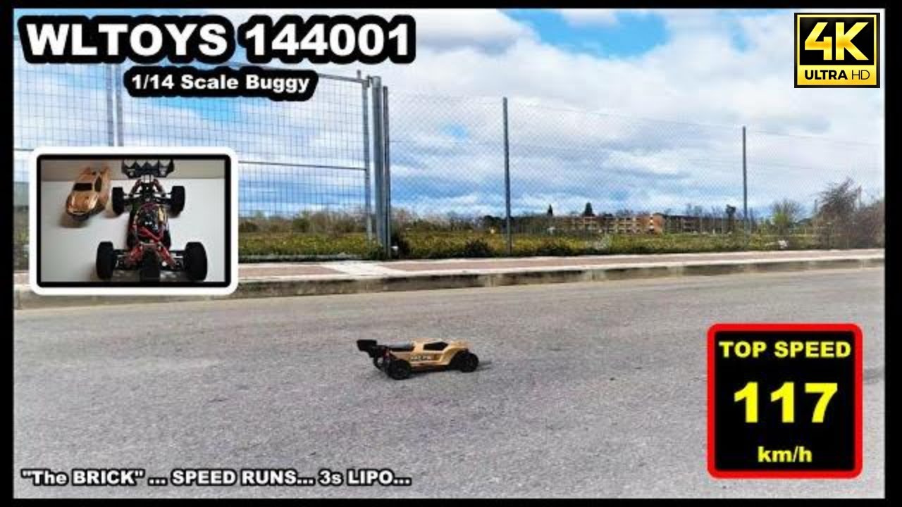 🎦 V#22  Wltoys 144001 New Brushless Motor ... 117 km/h Top Speed