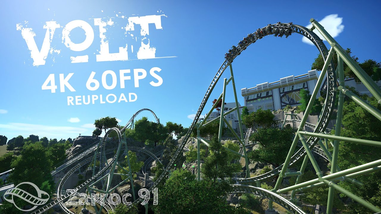 VOLT (Reupload in 4k 60fps) - Launch Coaster Inspired by HELIX - Planet Coaster POV