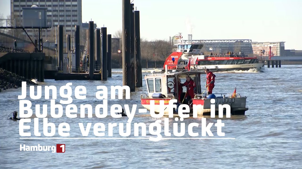 Bubendey-Ufer: Junge nach Sturz in die Elbe vermisst!