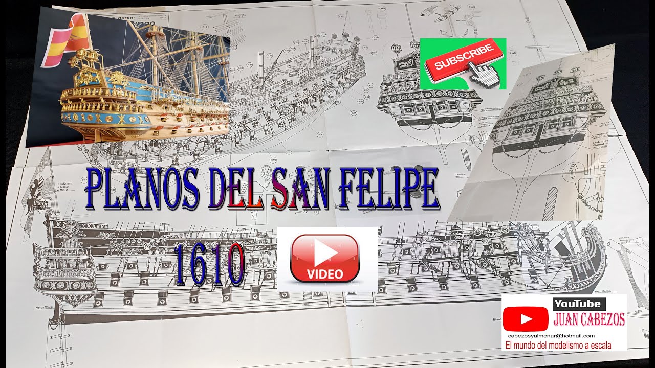 Planos del modelo San Felipe  1690 a escala 1:75