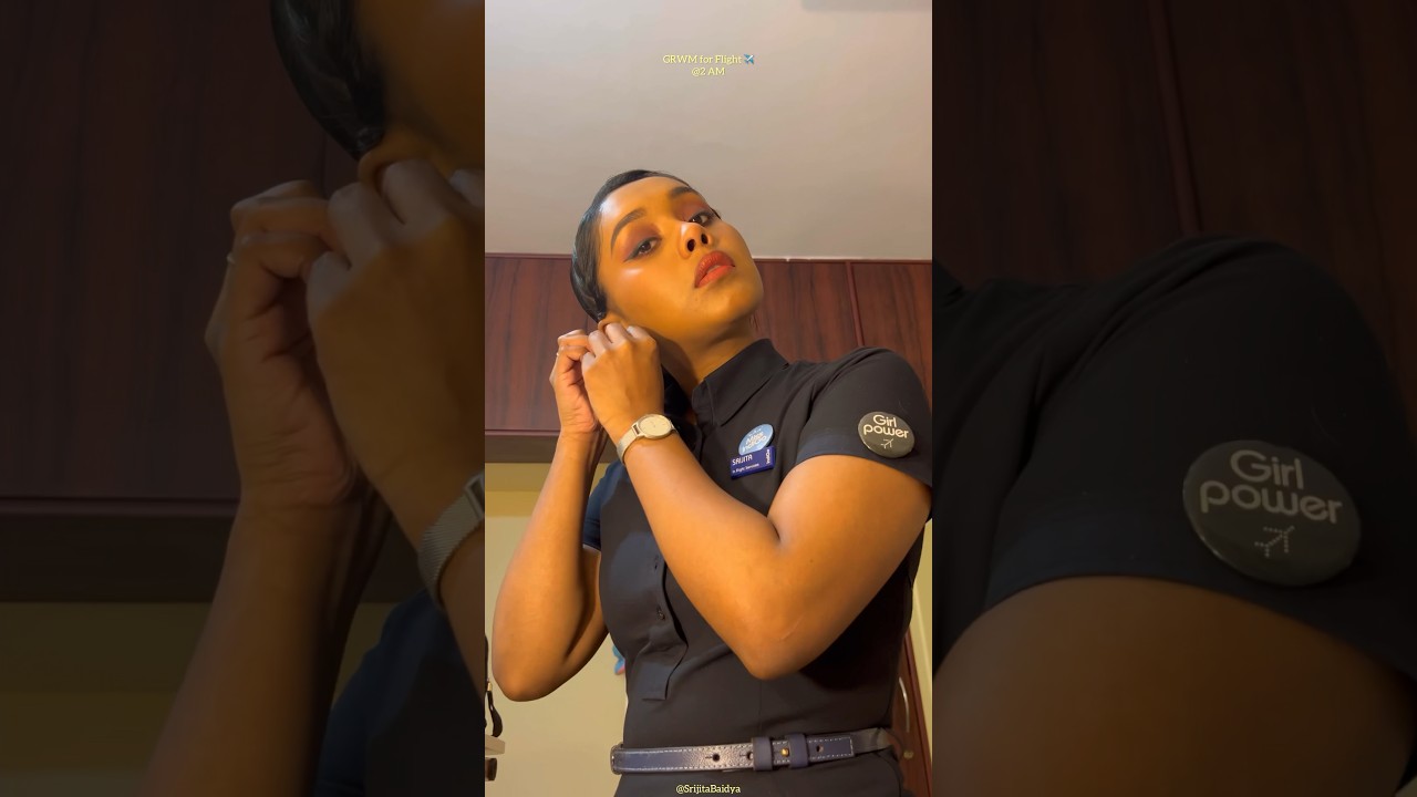 GRWM for flight at 2AM✈️ Alcohol test|Breath analyser test #indigoairlines #airhostess #cabincrew