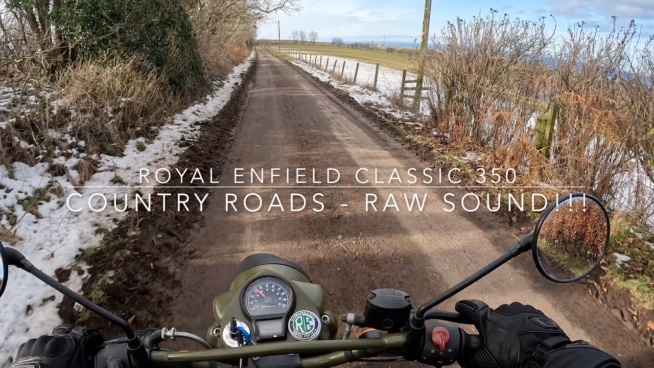 Royal Enfield Classic 350 - Country roads! raw sound!