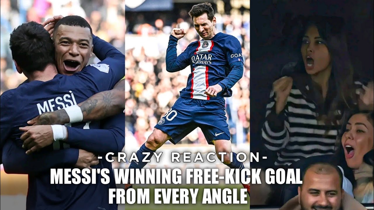World's Crazy Reaction even Mbappe & Antonella on Messi Free-kick winning Goal Vs Lille-2023