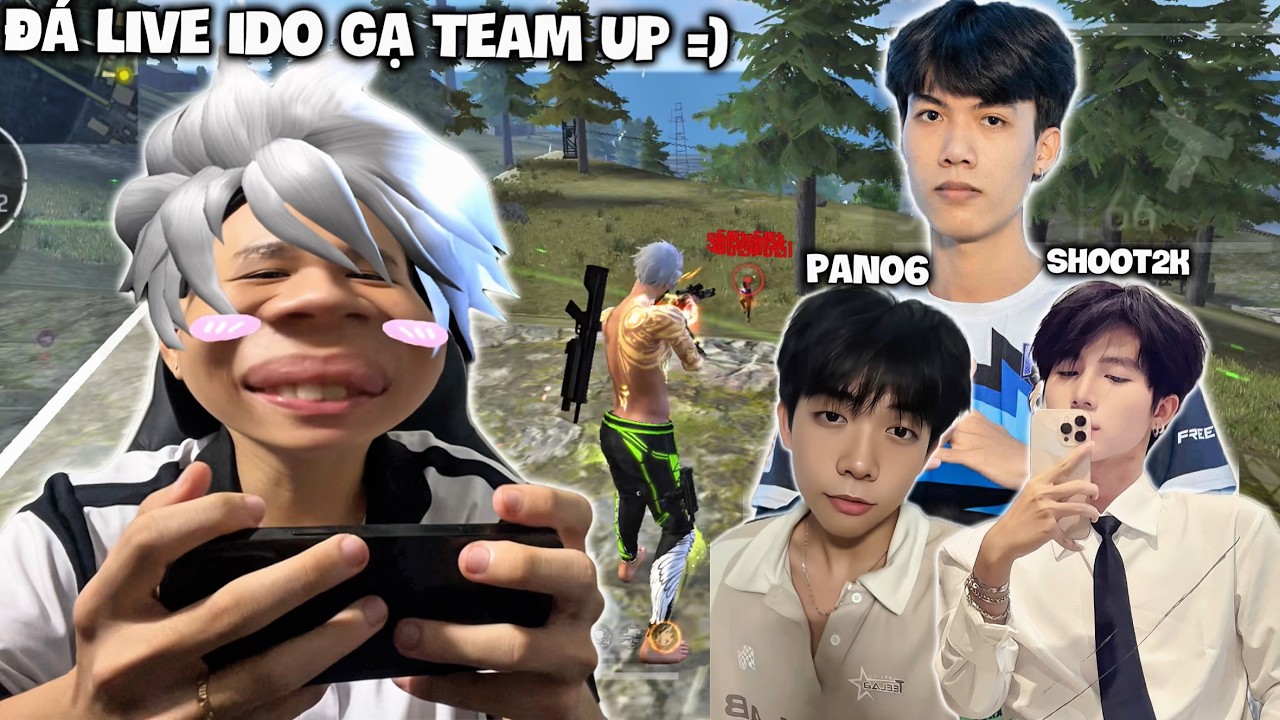 [Free Fire] ĐÁ LIVE GẠ TEAM UP IDO KSLOW & SHOOT2K & PAN06 & TRƯỜNG KHÁNH LẠ LẮM