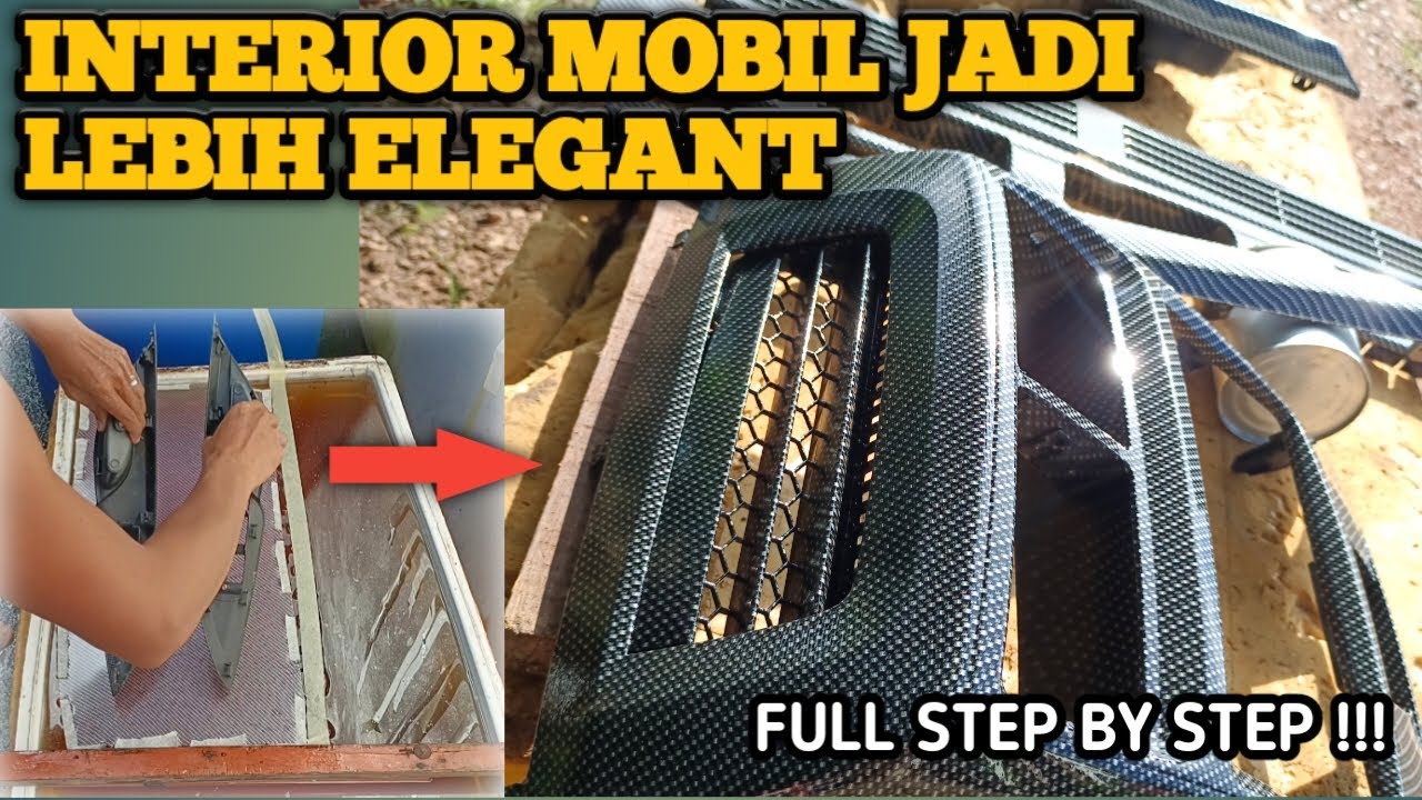 Cara Karbon Celup untuk pemula dari awal - finishing || karbon celup part interior Mobil