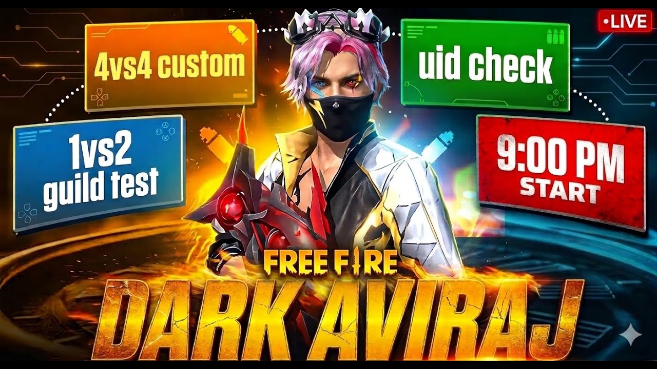 Free Fire Max 1vs2 Guild Test | Solo vs Duo Custom Match⚡