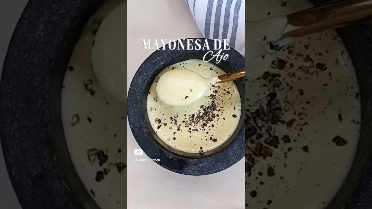 Debes Preparar esta Salsa Mayonesa de Ajo!  #mayonesa #ajo #shorts