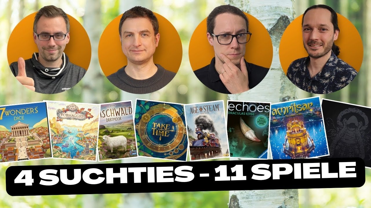 4 Suchties - 10 Spiele | Team Aufgetischt #364 - Formaggio, Amritsar, KDM, 7 Wonders