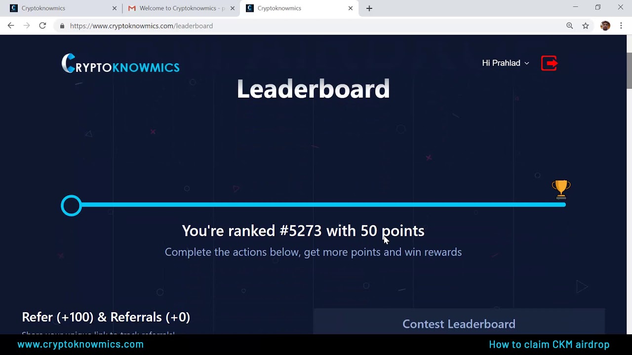 How to claim cryptoknowmics (CKM) airdrop