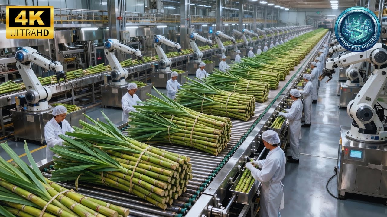 Inside a Modern Sugar Factory: From Fresh Sugarcane to Refined Crystal Sugar (Full Process)