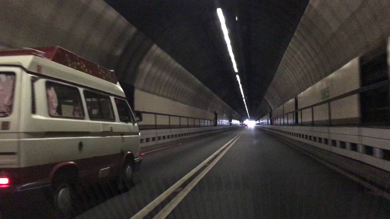 Drive through the Kingsway tunnel Liverpool/Wallasey