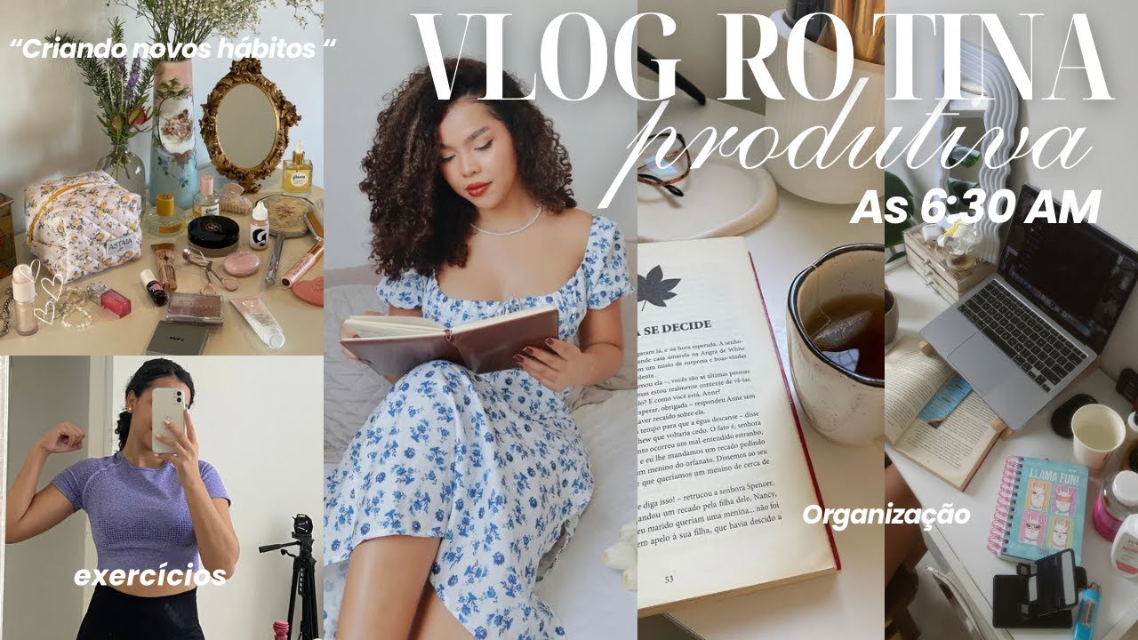 Minha rotina produtiva 6:30 AM| criando novos hábitos, exercícios & organização 💌🎧☕️
