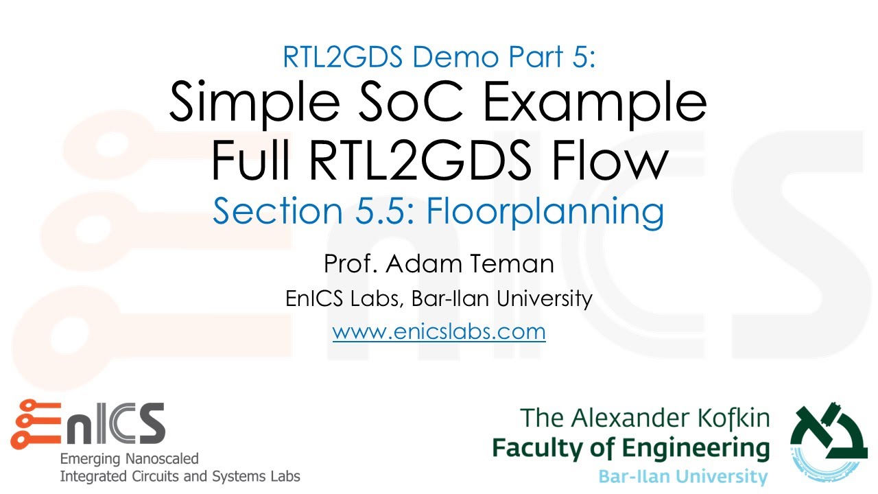 RTL2GDS Demo Part 5.5: SoC Demo - Full Chip Floorplan
