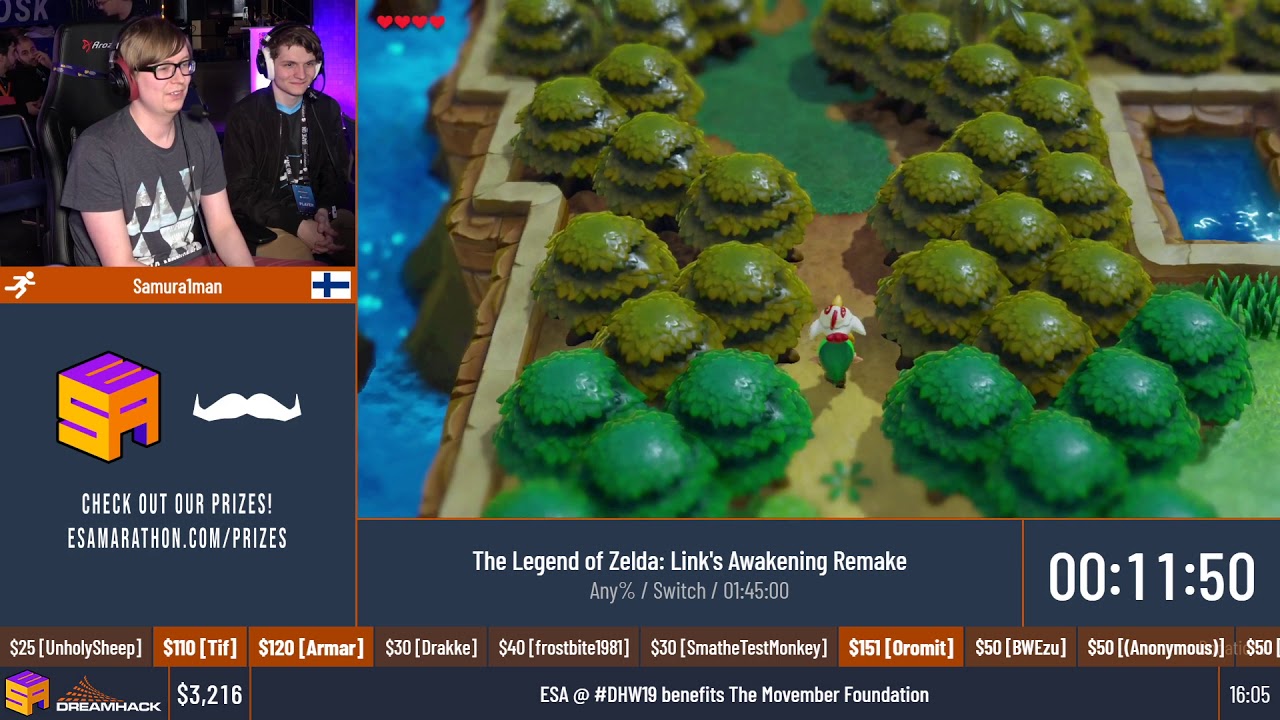 The Legend of Zelda: Link's Awakening Remake [Any%] by Samura1man - #DHW19