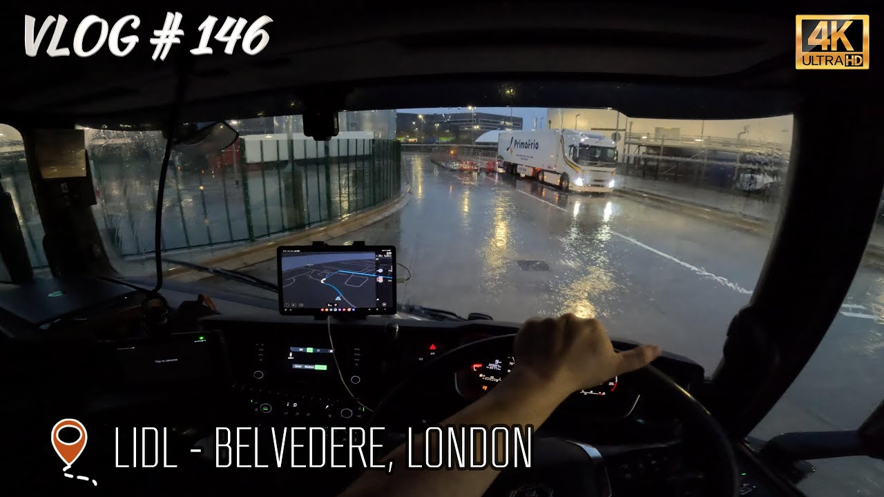 ⛈️ VERY RAINY DAY IN LONDON - BELVEDERE - ERITH -TRUCK DRIVER UK #146 ASMR DRIVE SCANIA R 460