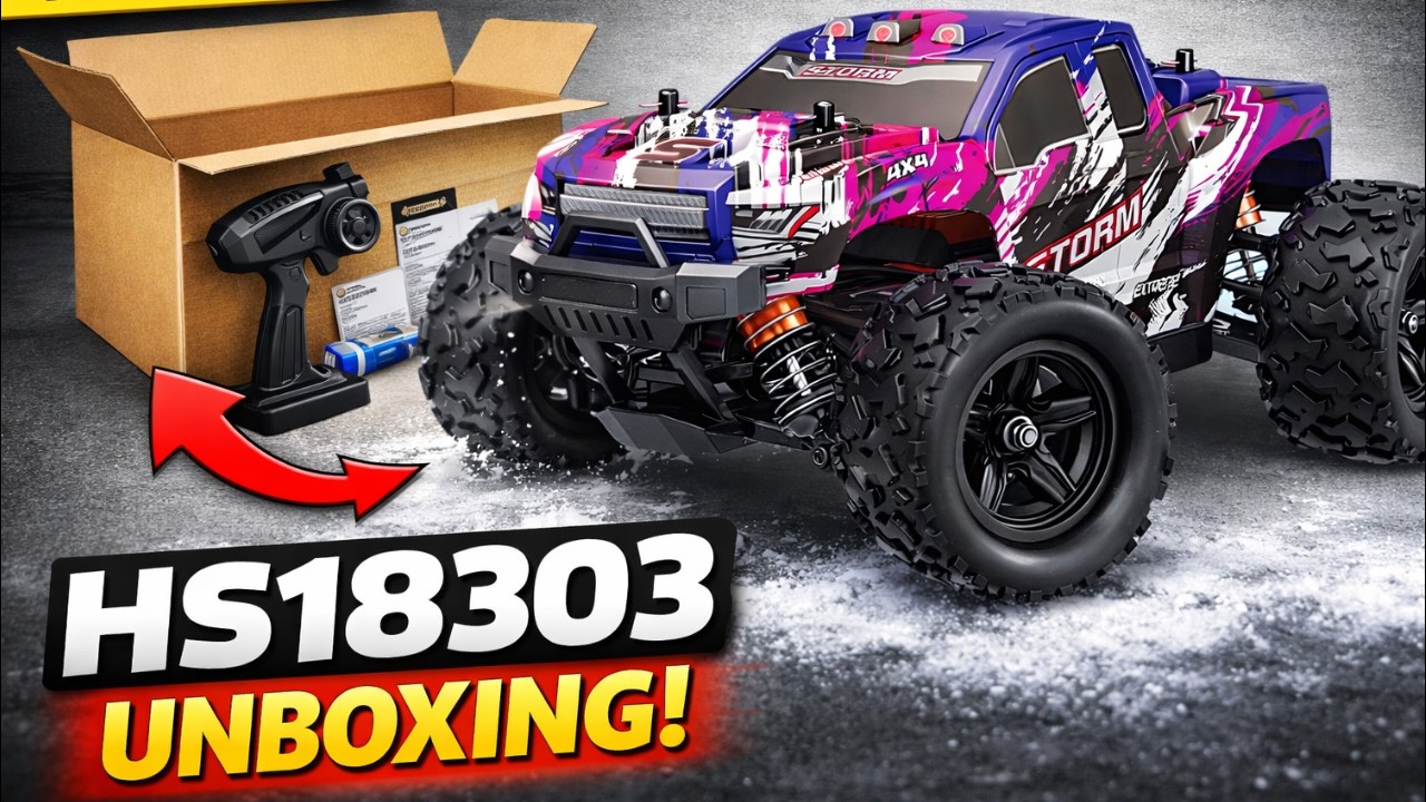 HS18303 RC Car Unboxing 1/18 | Brushed Motor, Transmitter, Box Contents & First Look 🔥