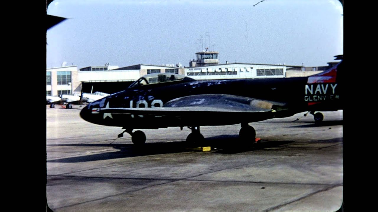 Naval Air Station Glenview in the 1950s - HD Home Movies