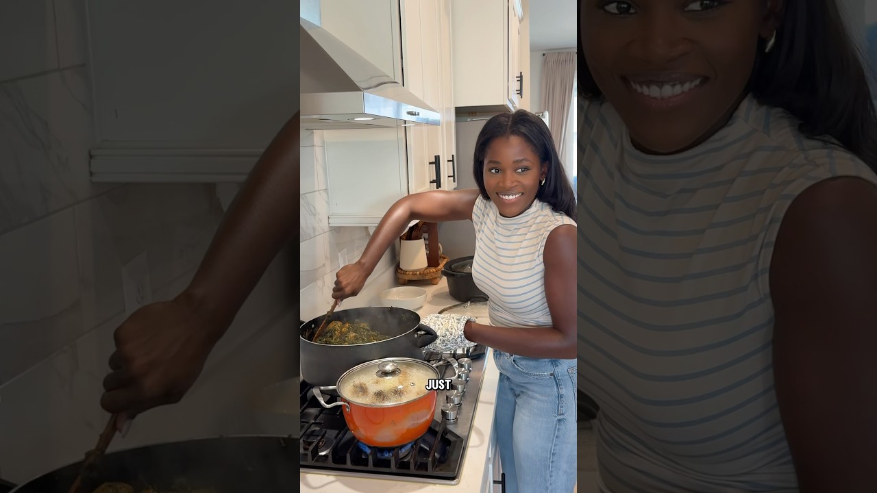 Finaly made my FAVORITE Cameroonian dish ERU! 🇨🇲🥬💚What&rsquo;s the dish that reminds you of home? 🍲✨
