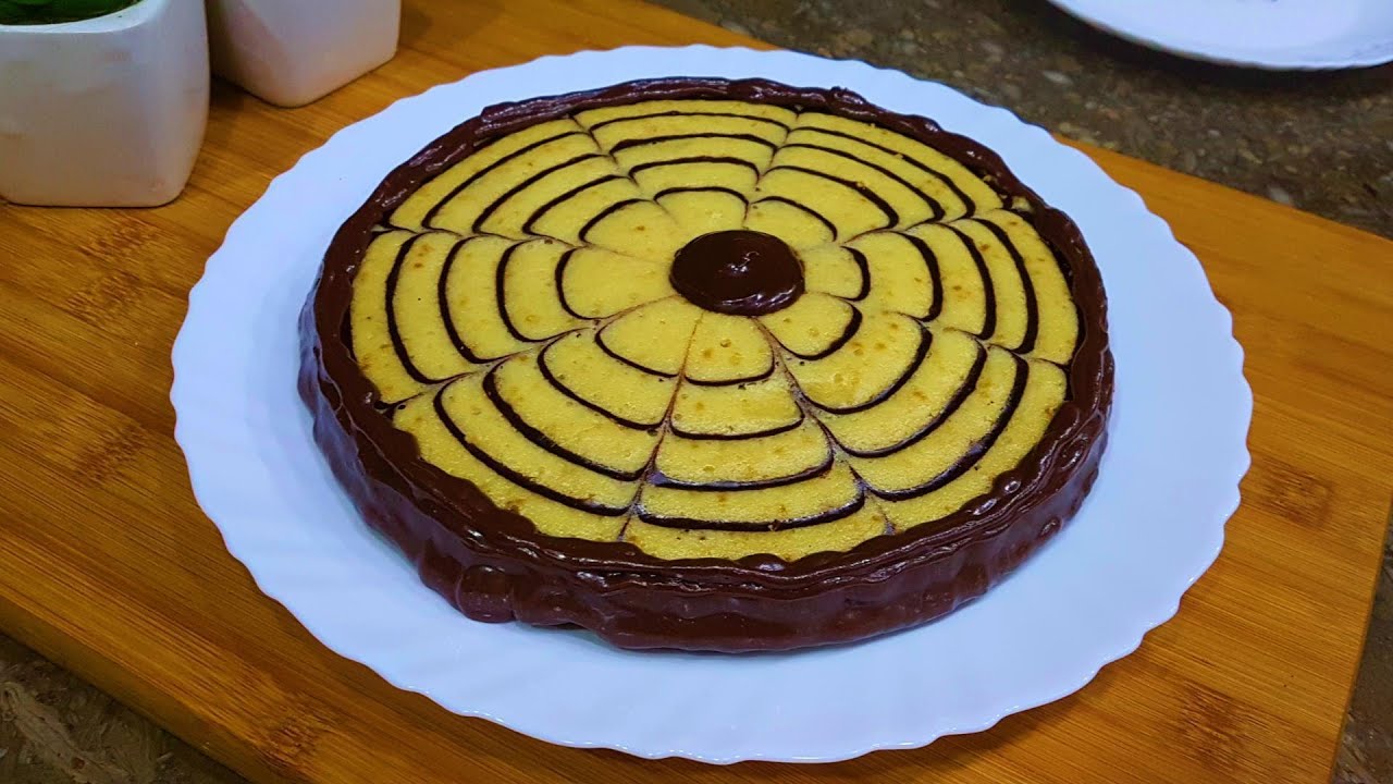 Flower Shaped Marble Cake Without Oven