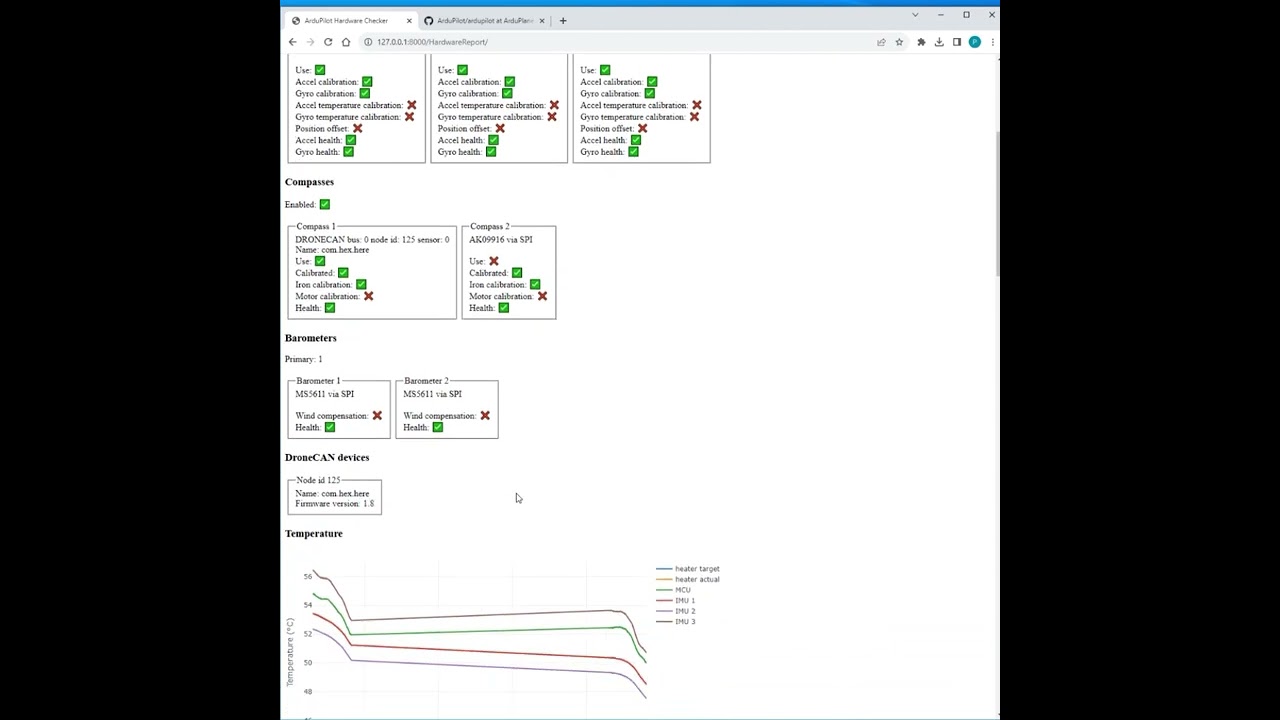 ArduPilot Hardware Review web tool