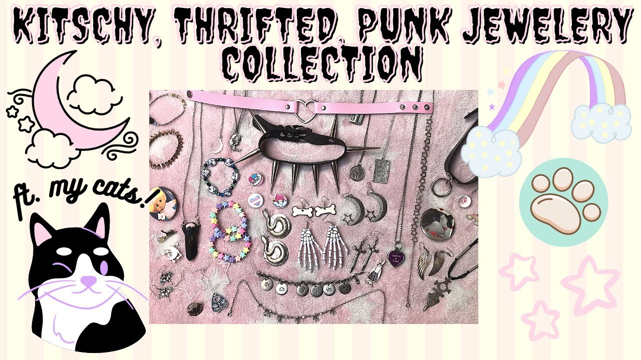 Kitsch, Punk, Vintage and Thrifted Jewelry Collection!!!
