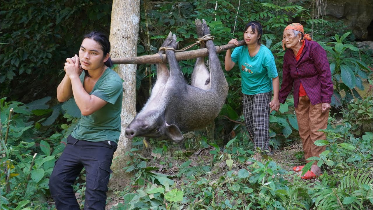 Set a trap for wild boars with his wife, then a bad guy broke into the farm, FULL VIDEO