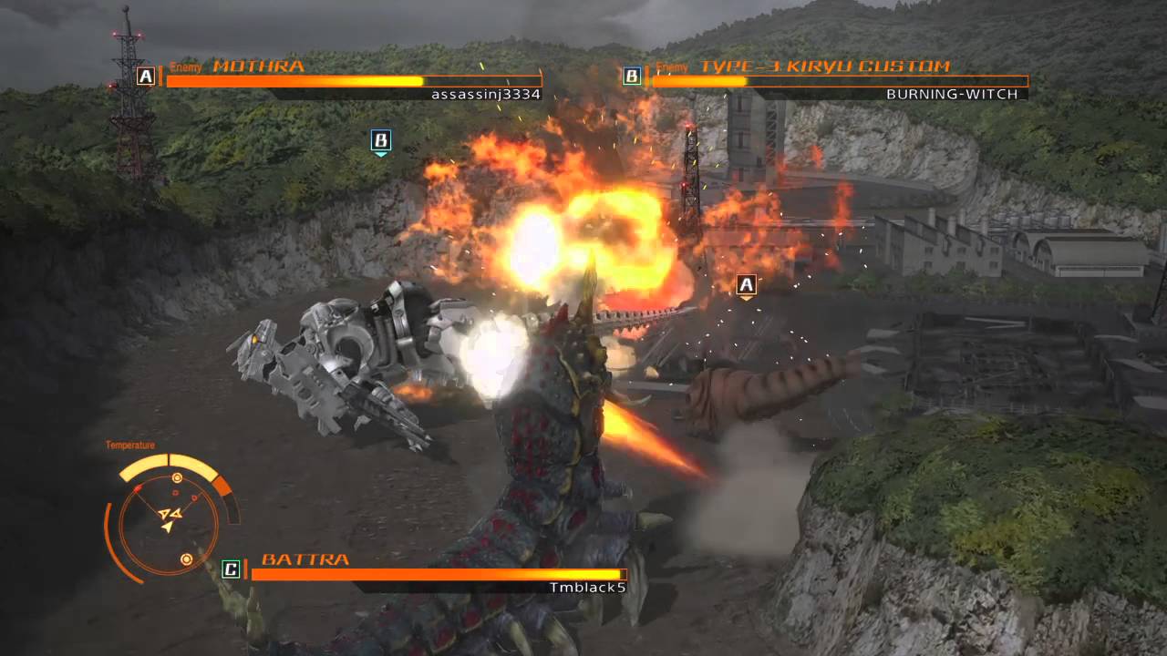 GODZILLA PS4 versus mode : Battra (Larva) vs. Mothra (Larva) vs. Kiryu 