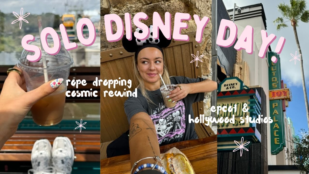 SOLO DISNEY WORLD DAY VLOG✨  Rope dropping Cosmic rewind, Epcot, Hollywood studios & more!