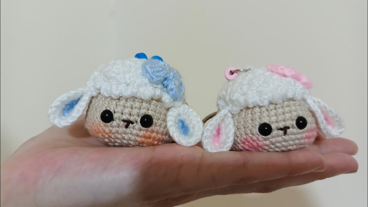 طريقة عمل خروف العيد اميجرومي كروشية ميداليات وتعليقات وتوزيعات.. amiguromi crochet