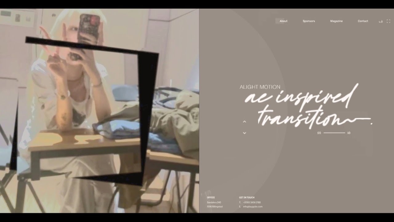 AE inspired masked inner flip transition tutorial on • Alight motion •