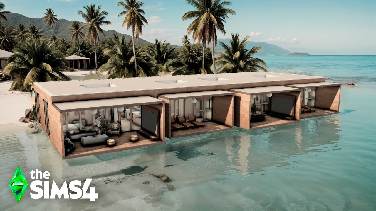 REFINED BEACH HOTEL - ASMR | The Sims 4 - no cc.