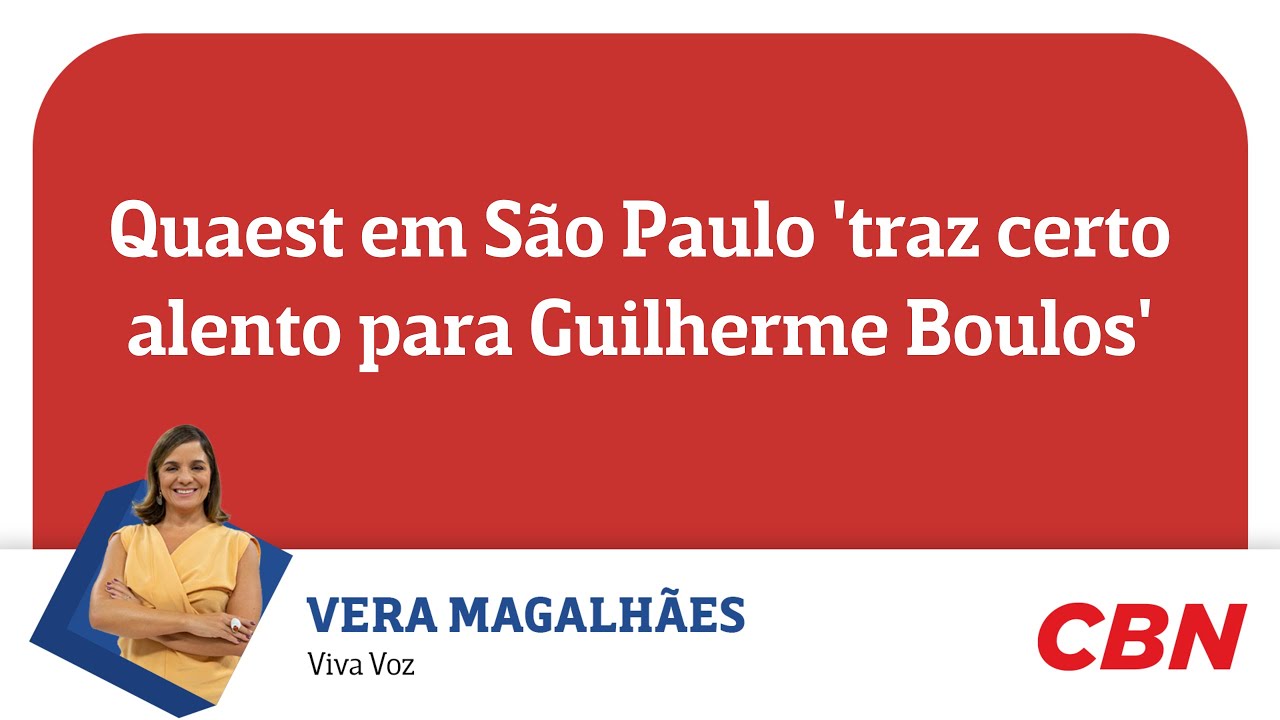 Quaest em São Paulo 'traz certo alento para Guilherme Boulos'