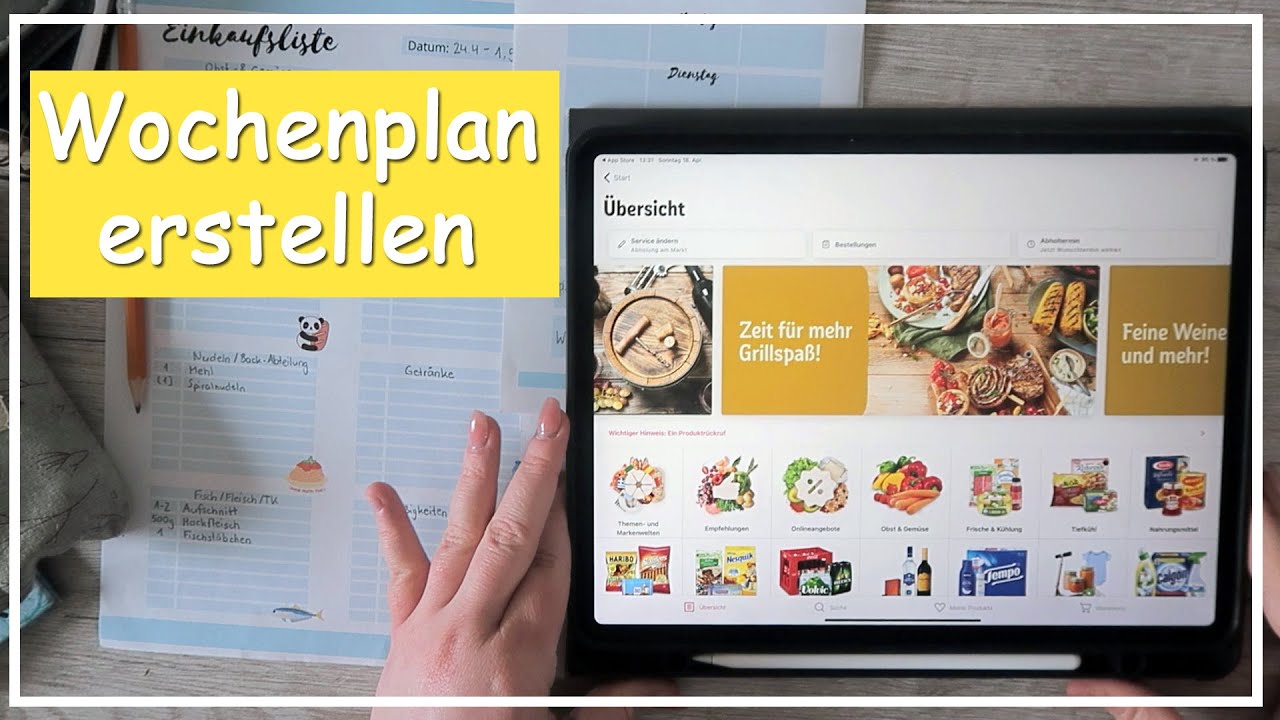 Food Planner l Wochen Planer l was koche ich heute? l Big Mary