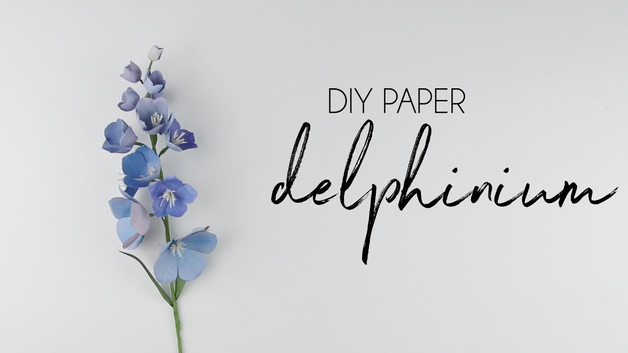 DIY How to make Paper Flower, Delphinium, Crafts