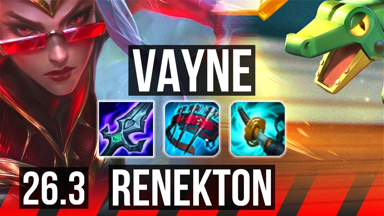 VAYNE vs RENEKTON (TOP) | NA Master | 26.3