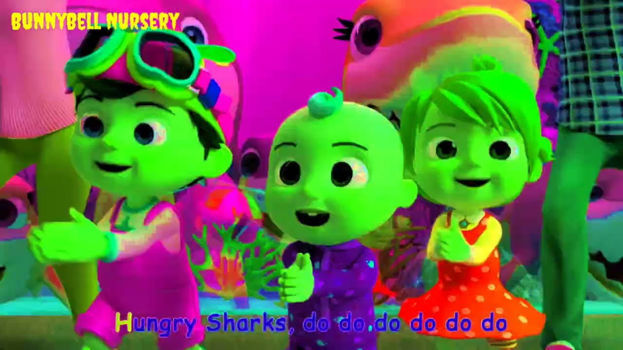 Hungry Shark Doo Doo Doo | Nursery Rhymes Loop with Preview Effects | BunnyBell Nursery