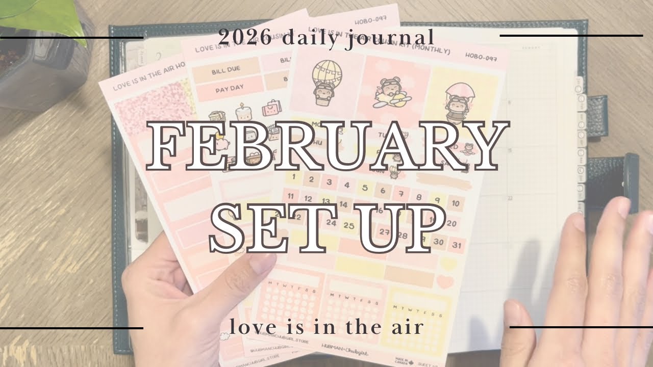 PLAN WITH ME 🤍 February Set Up I Monthly Spread @hubmanchubgirlstore 