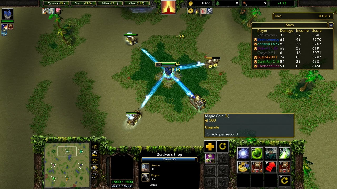 Warcraft 3 Reforged : Tower Survivors Moments - Magic!