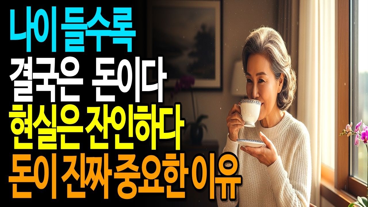 나이 들수록 결국 돈입니다｜노후에 돈이 중요한 진짜 이유ㅣ노년의 지혜ㅣ 인생조언 ㅣ 오디오북 ㅣ 삶의 지혜