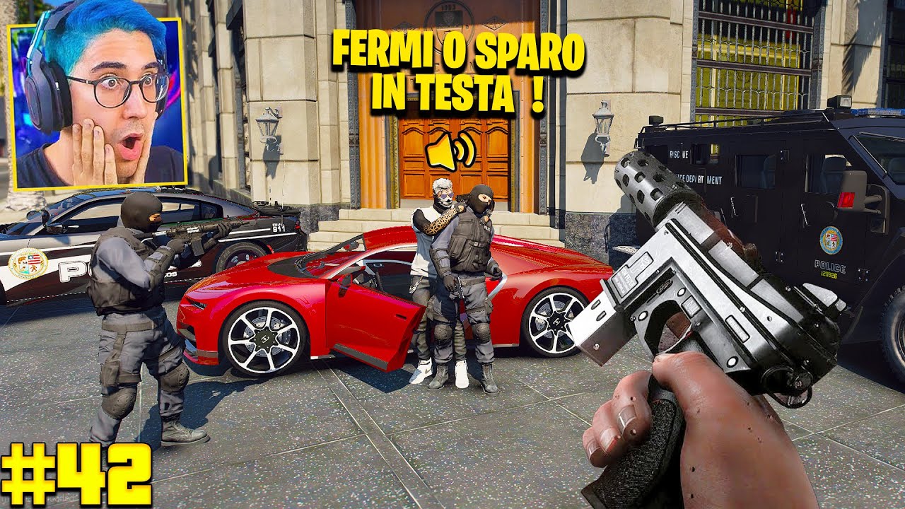 UN GANGSTER MI PRENDE IN OSTAGGIO DURANTE UNA RAPINA su GTA5 RP (AHIAAA ADVENTURE EP.42)