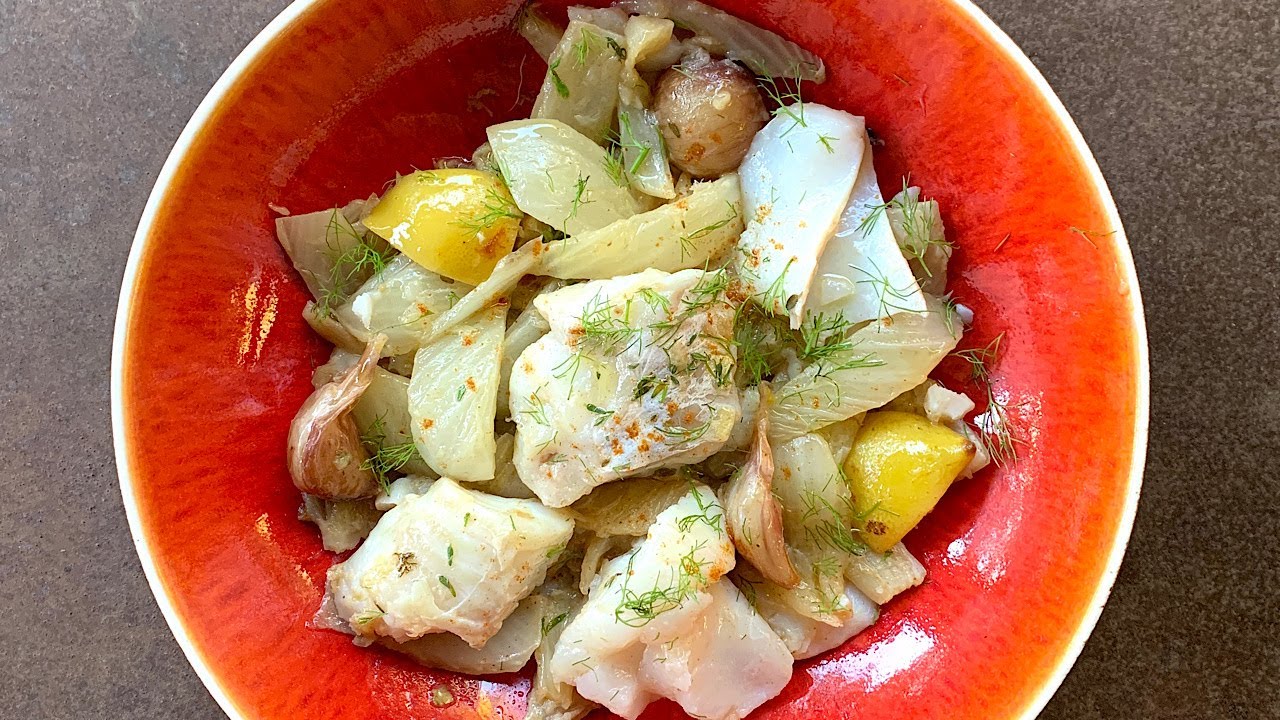 Fenouil confit  et cabillaud