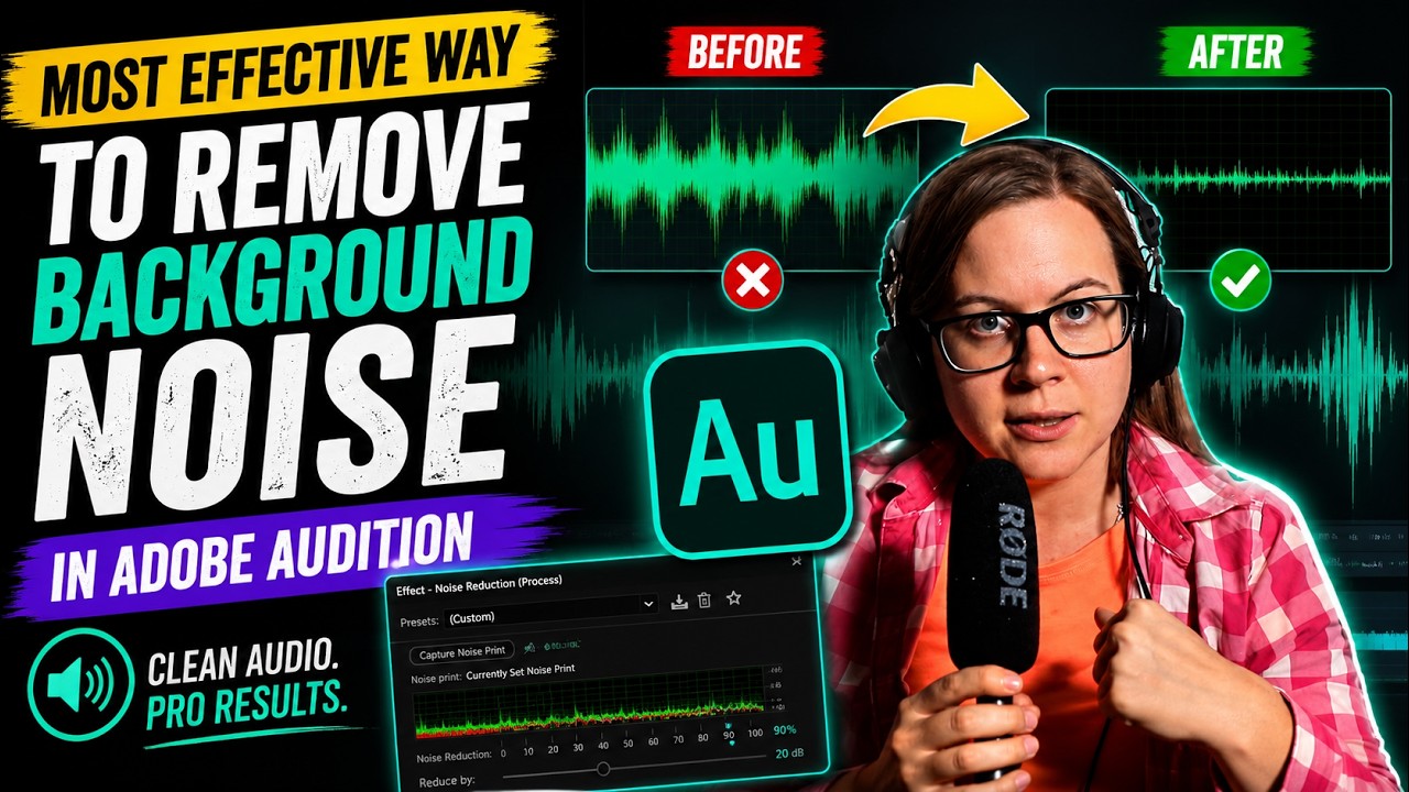 Самый эффективный способ удаления фонового шума в Adobe Audition
