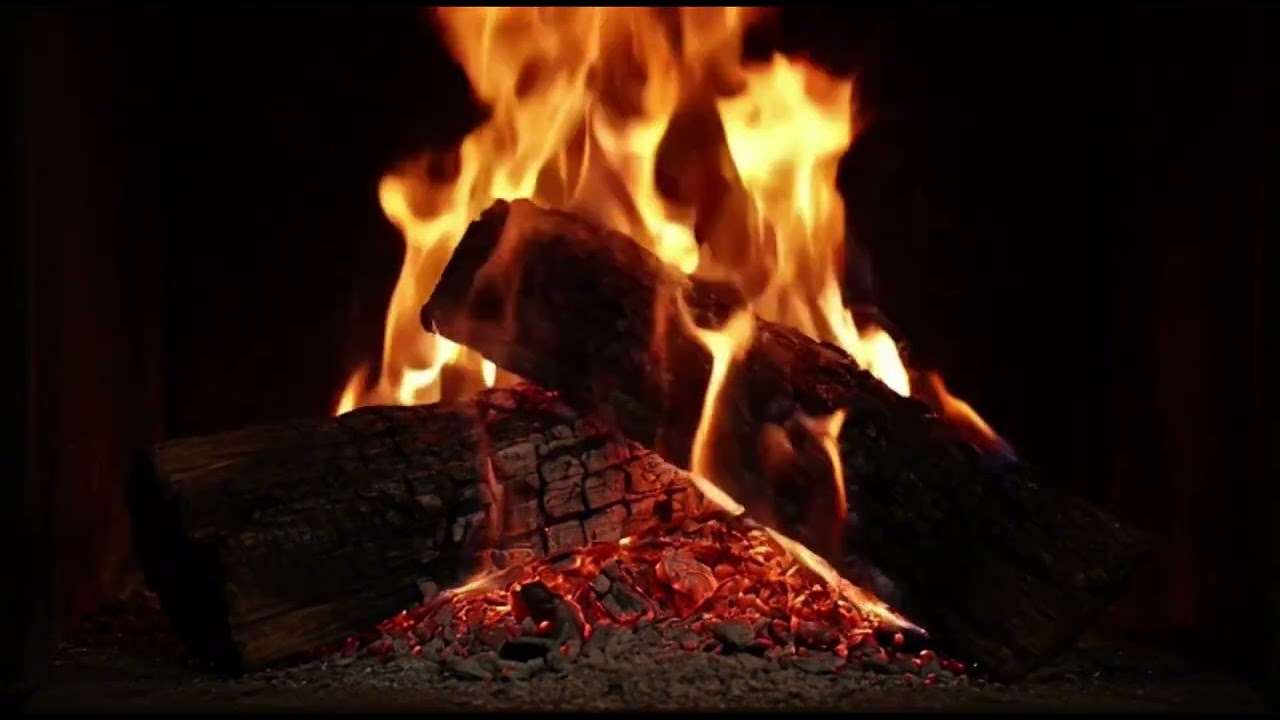 TV Frame Fireplace Ambience | Cozy Burning Fire 4K Relaxing Home Background
