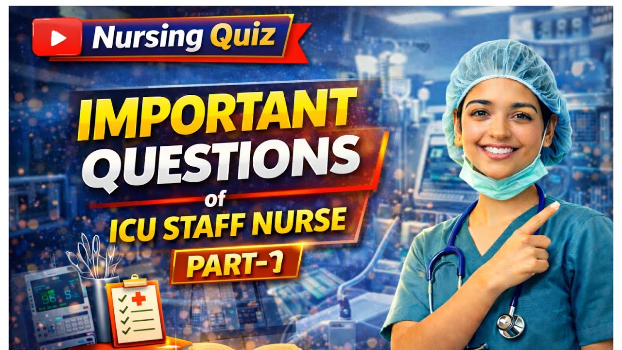 Icu Staff Nurse Selection MCQ question #icunurse #nursingquiz 