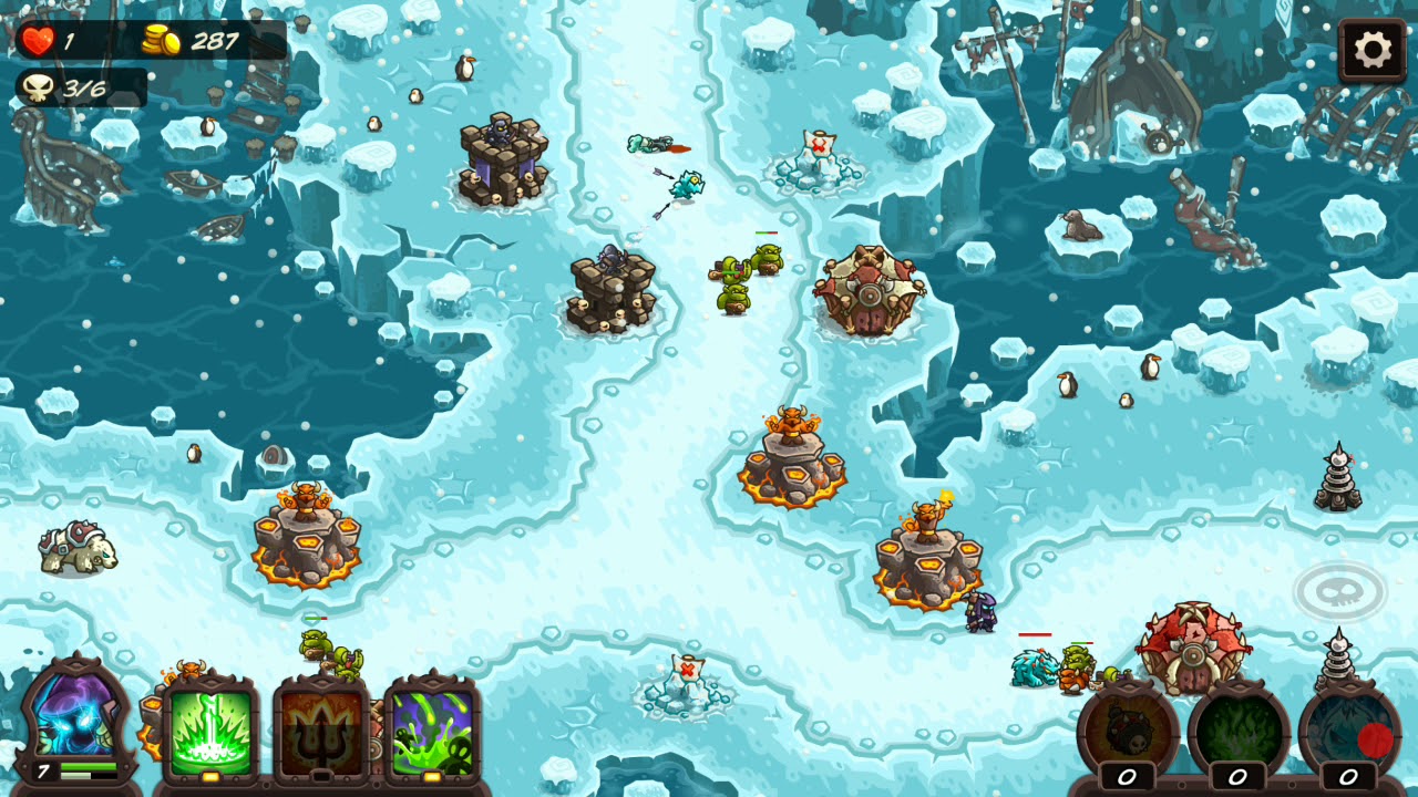 Kingdom Rush Vengeance - Frozen Rapids - Heroic Challenge