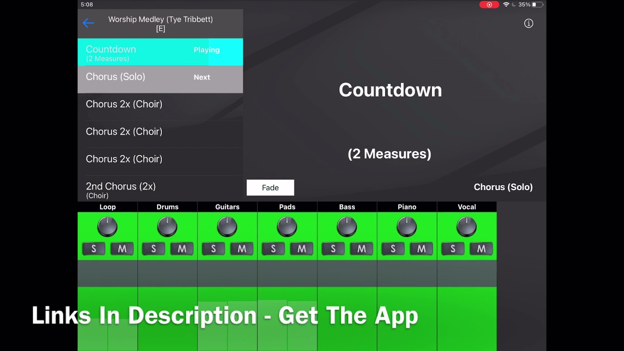 Worship Medley (Tye Tribbett) Worship Backing Tracks App Preview